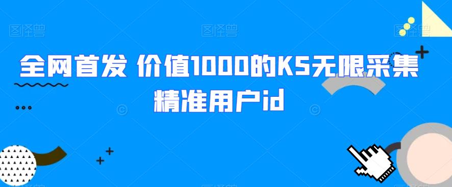 全网首发 价值1000的KS无限采集精准用户id网赚项目-副业赚钱-互联网创业-资源整合猪哥网赚